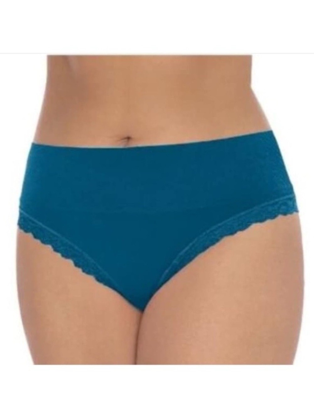 Secret Treasures Turquoise High-Waist Wide Band Lace-Trim Thong size XXL